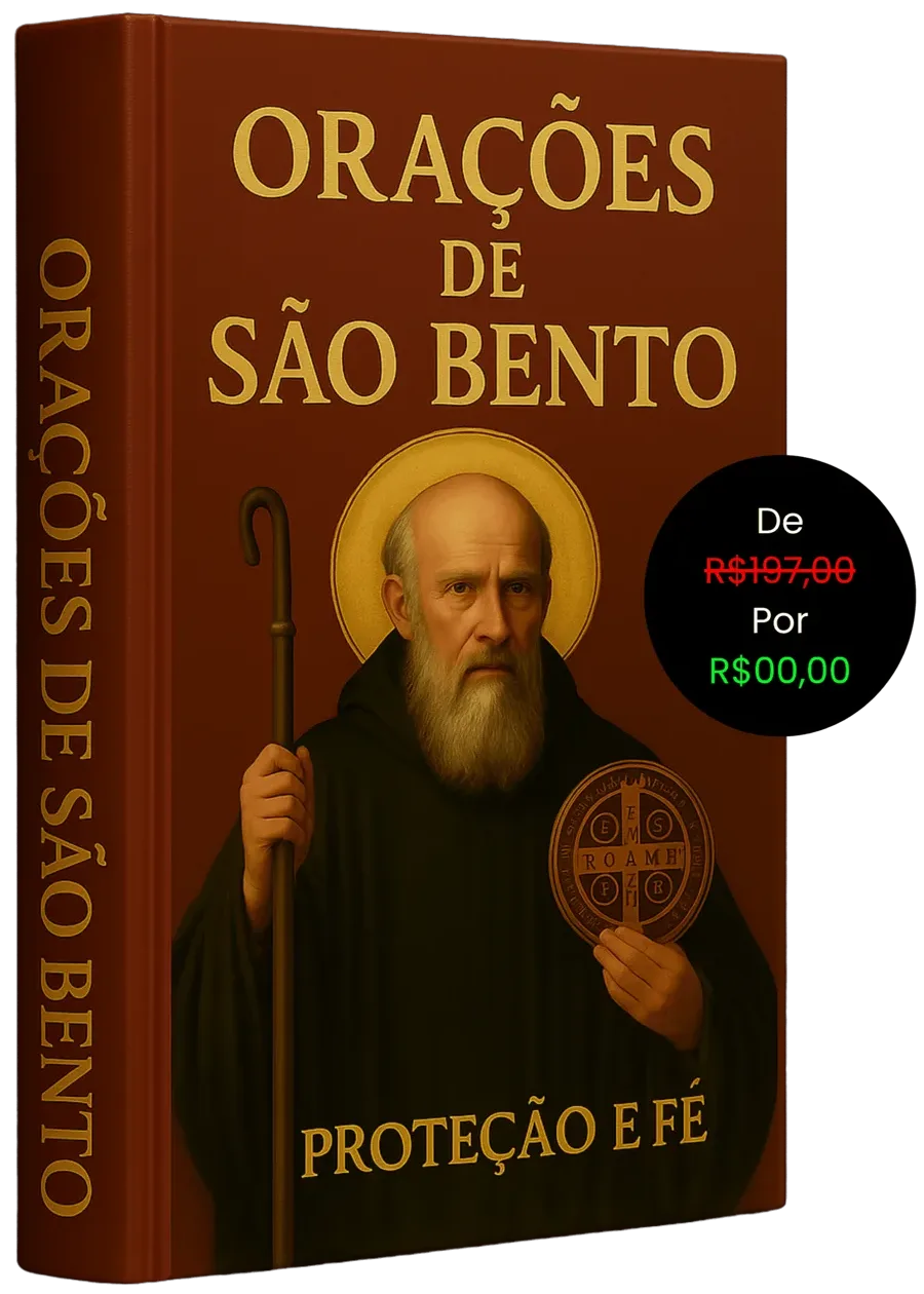 Livro Orações de São Bento — brinde físico